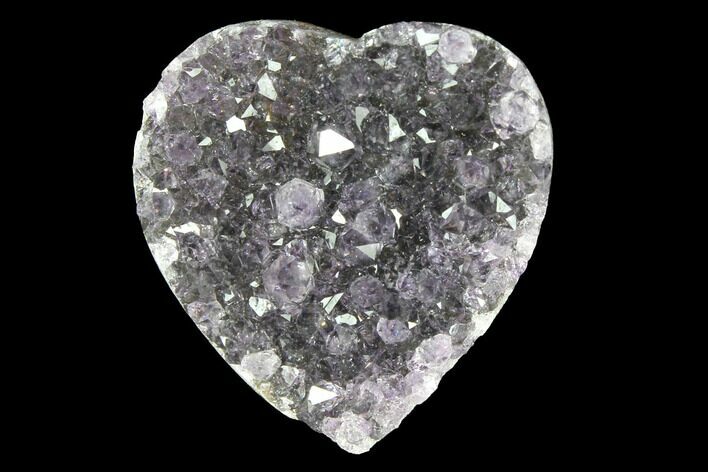 Amethyst Crystal Cluster Heart - Uruguay #128682